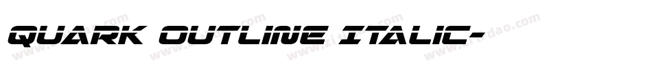 Quark Outline Italic字体转换